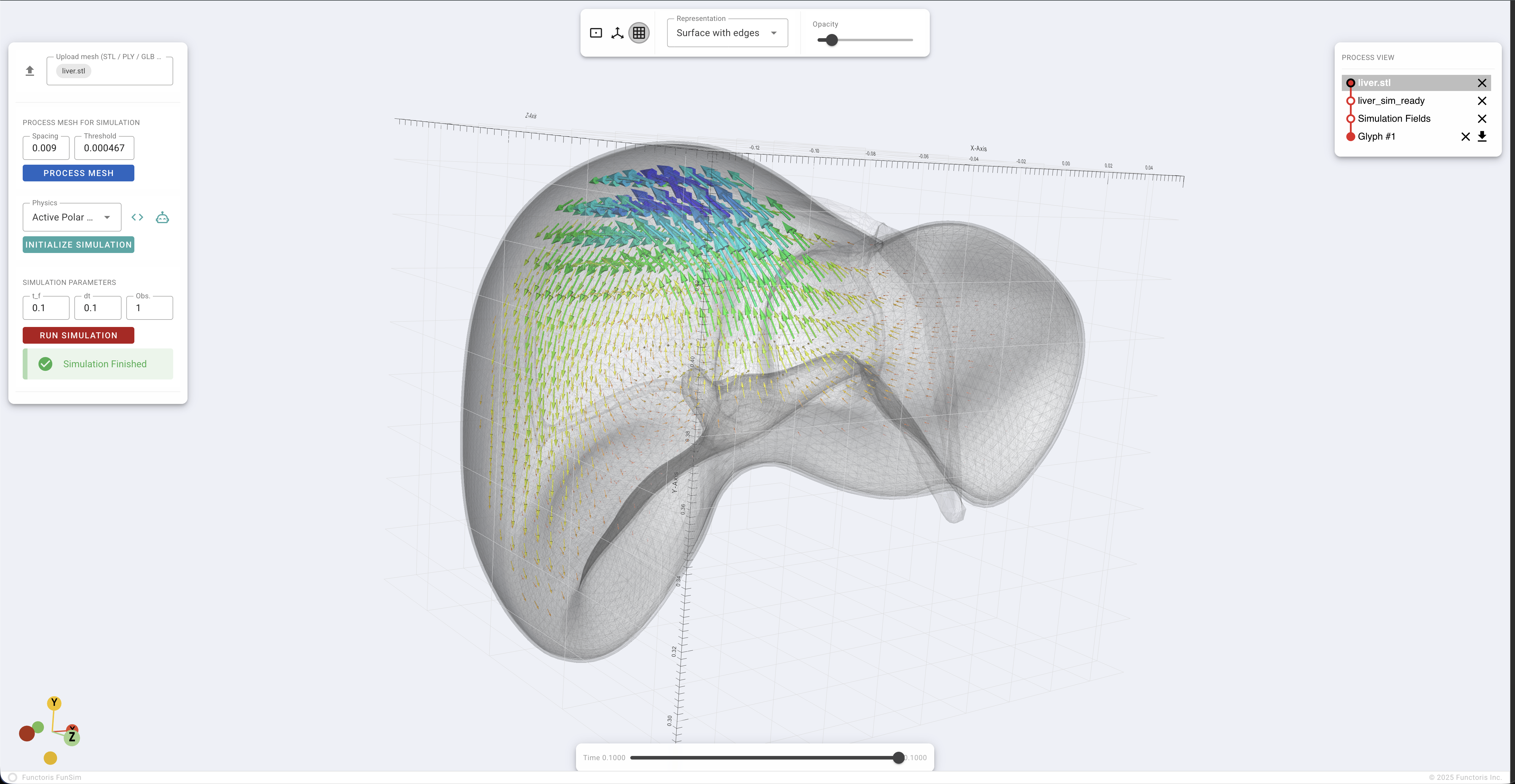 Screenshot of the Functoris Physical-AI co-designer workspace